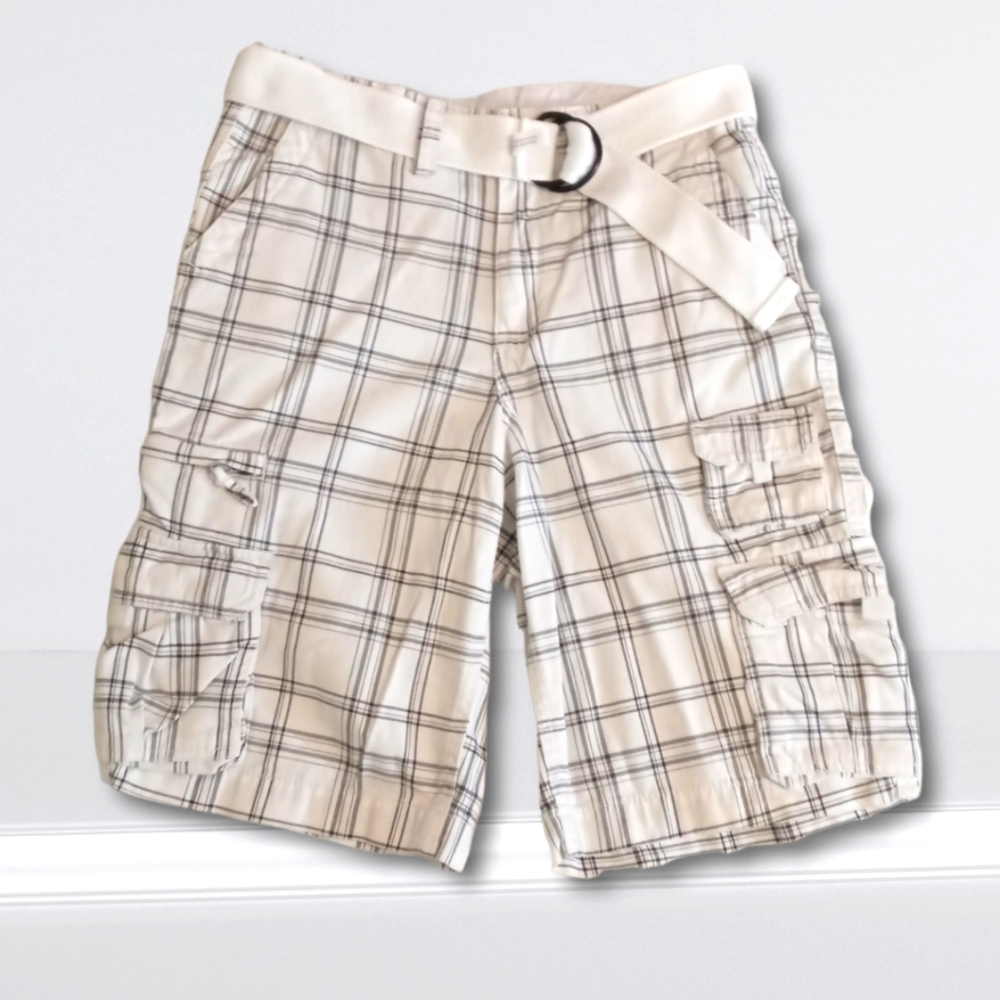 Size 30" Faded Glory Gray/White shorts